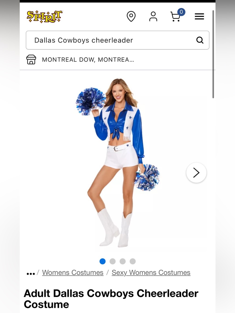 Dallas Cowboys Cheerleader Costume